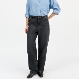 Skall Studio Maddy Straight Jeans in Vintage Washed Black SZ 26/32